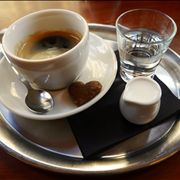 Picture Of Coffee And Glass Of Water