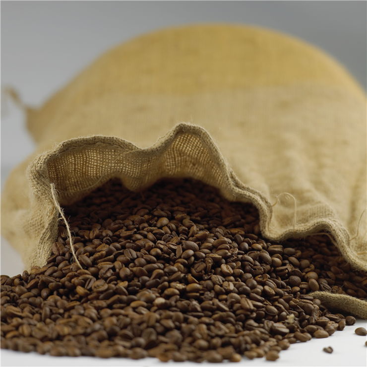 Picture Of Coffee Beans In Canvas Bag