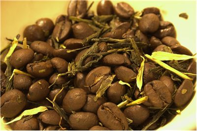 Picture Of Cofffe Beans And Tea